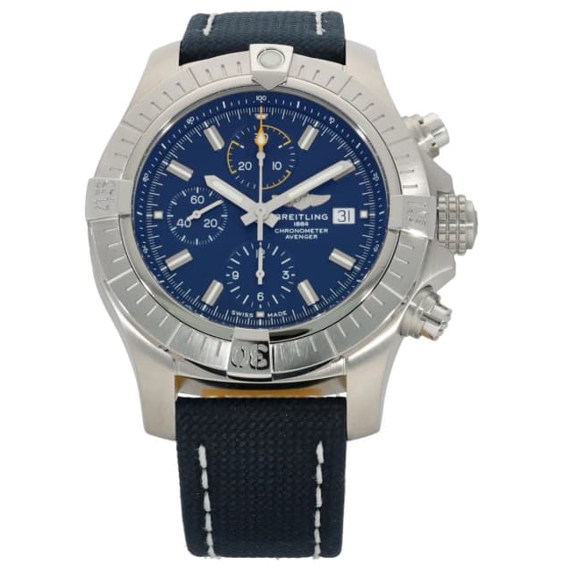 Breitling Avenger Chronograph A13317 45mm Stainless Steel Watch in Leather from H&T, photo 1 of 1