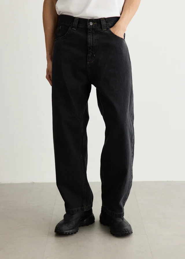 Carhartt WIP Brandon Pants in Black Stone Washed, image 1 of 1 from Incu