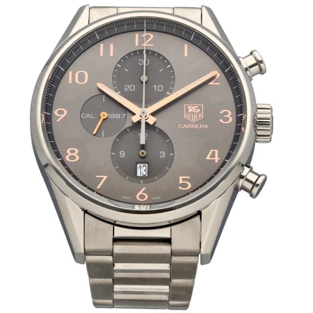 TAG Heuer Carrera CAR2013-4 43mm Stainless Steel Watch from H&T, photo 1 of 1