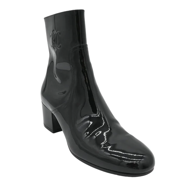 Celine Triomphe Patent Leather Ankle Boots in Patent leather from Clotheshorse Anonymous, photo 1 of 1