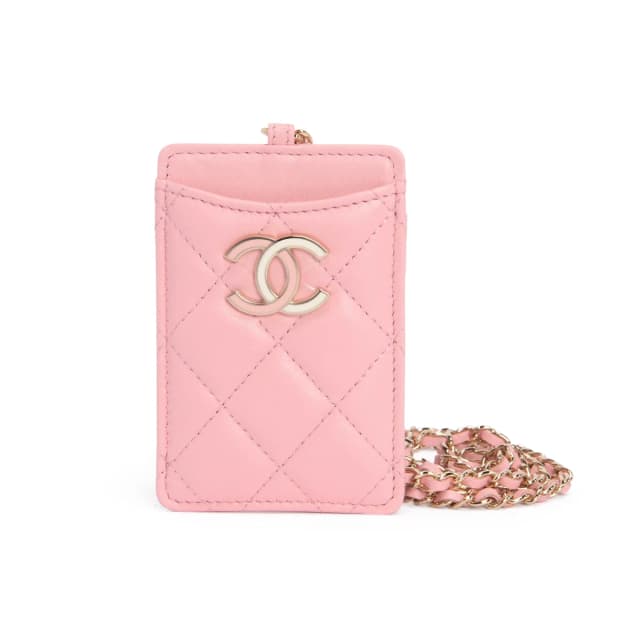 Chanel CC Chain Card Holder in Pink Lambskin from Blue Spinach, photo 1 of 1