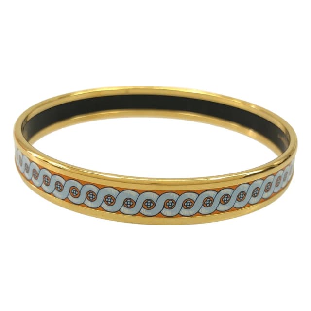 Hermès Email Bangle PM Enamel Bracelet Blue in Blue from The Reluxe, photo 1 of 1
