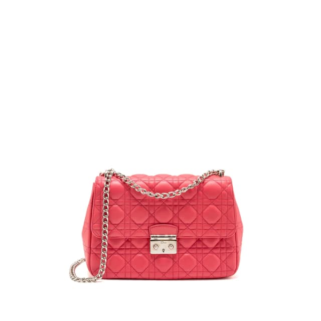 Medium Miss Dior Flap Bag Cannage Lambskin Pink SHW in Pink Lambskin from EMIER, photo 1 of 1