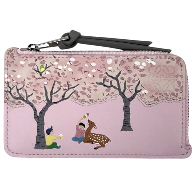 Loewe Deer Coin Card Holder Case Snafji Taco Collaboration Calf Leather Blossom in Calfskin from The Reluxe, photo 1 of 1