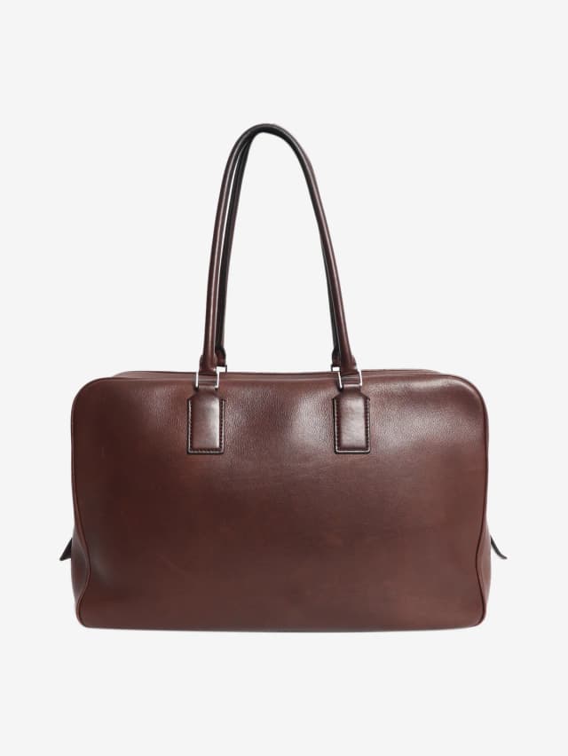 The Row Dark chocolate Domino bag in Brown Leather from Sign of the Times, photo 1 of 1