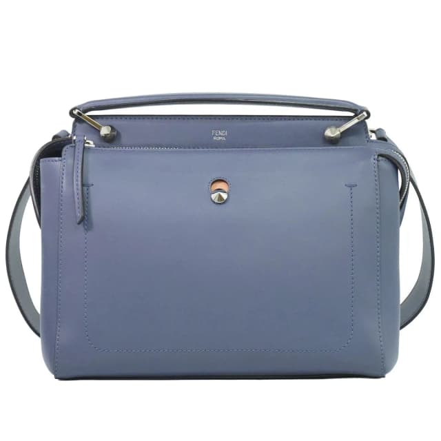Fendi Dotcom 2-Way Shoulder Bag Leather Blue in Blue Leather from The Reluxe, photo 1 of 1