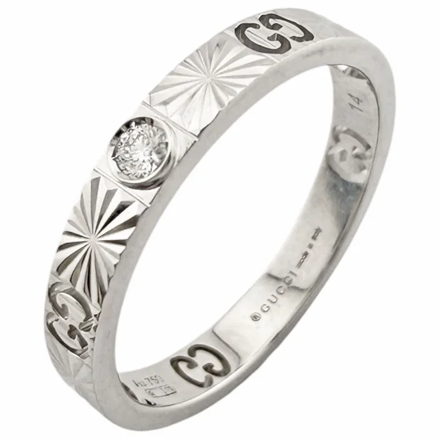 Gucci Icon Heart Ring 18K White Gold Diamond in White from The Reluxe, photo 1 of 1