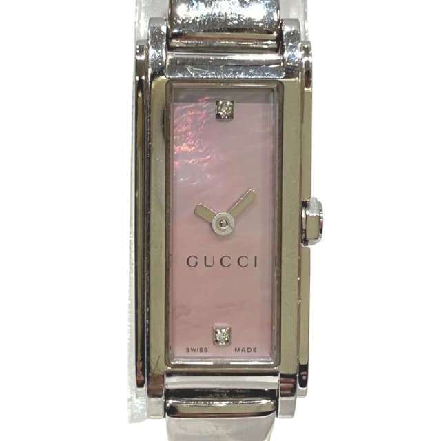 Gucci Bangle Watch SS Quartz Pink Shell Dial in Pink from The Reluxe, photo 1 of 1