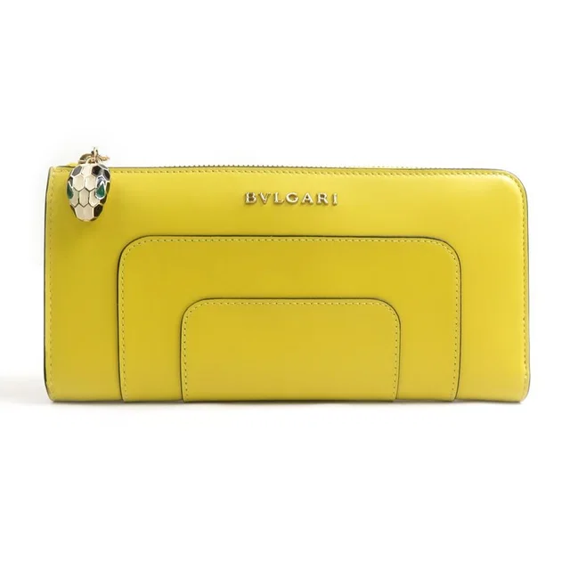 Bvlgari L-shaped Zipper Wallet Yellow X Pink in Pink Leather from The Reluxe, photo 1 of 1