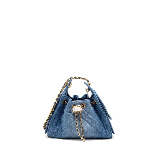 Chanel Mini 25 Bag Denim Blue GHW (Microchip) in Blue Denim from EMIER, photo 1 of 1