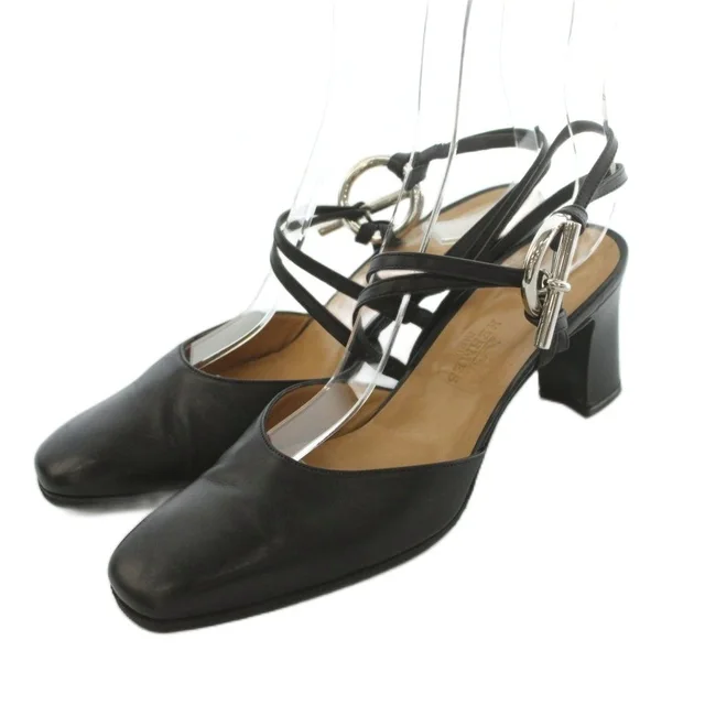 Hermès Pumps Black Heels in Black Leather from The Reluxe, photo 1 of 1