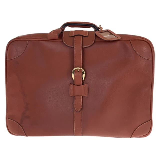 Gucci Vintage Brown Gold Leather 010 123 55 Suitcase Briefcase Boston Bag in Brown Leather from The Reluxe, photo 1 of 1