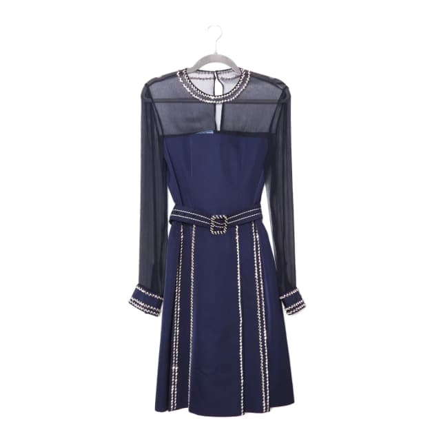 Prada crystal-embellished chiffon mini dress 40 in Silk from Revivre, photo 1 of 1