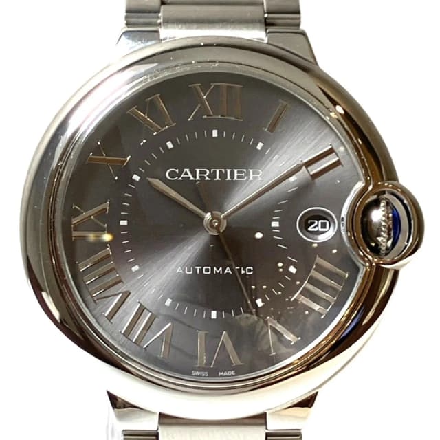 Cartier Barron Blue Watch SS Automatic Gray Dial in Blue from The Reluxe, photo 1 of 1
