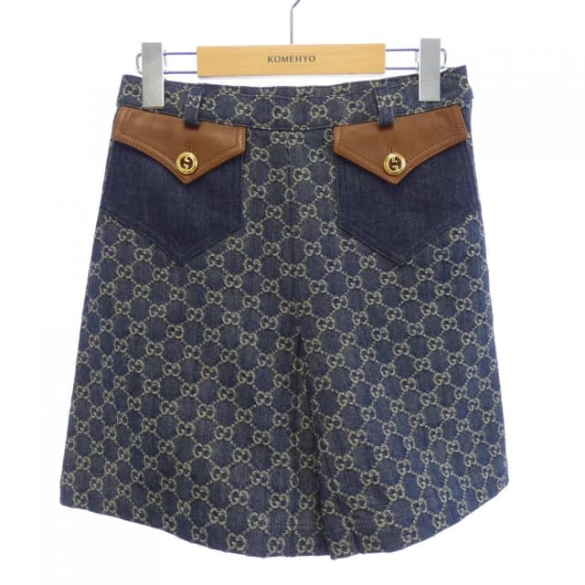 Gucci Washed Organic Denim Shorts in Denim from The Reluxe, photo 1 of 1