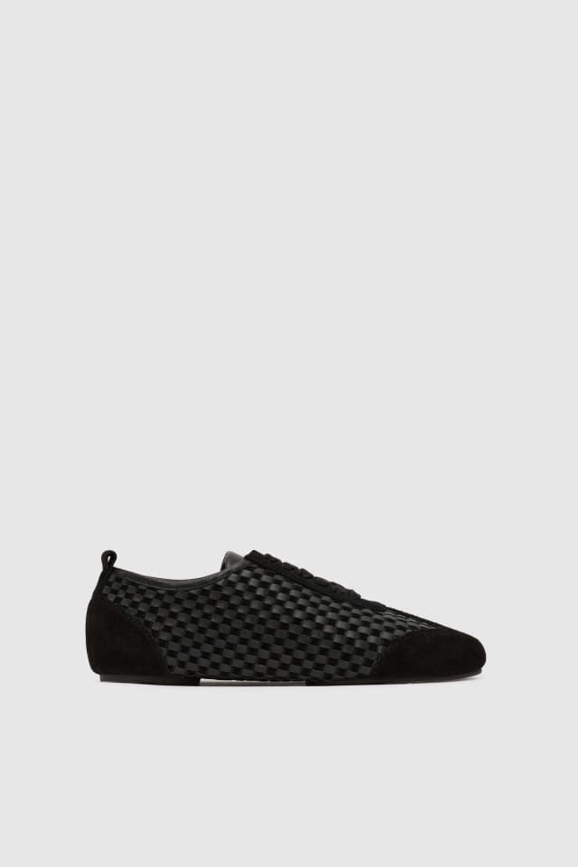St Agni Lattice Weave Ballet Sneaker - Black, image 1 of 1 from St. Agni