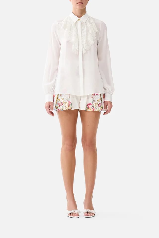 Camilla eBoutique COLLARED SHIRT WITH FRILL NECK DETAIL TORERO LIBERTINE, image 1 of 1 from CAMILLA