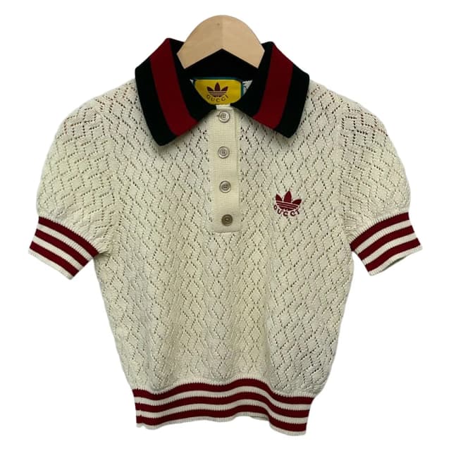 Gucci Short Sleeve Polo Shirt XXS XS Ivory Green in White from The Reluxe, photo 1 of 1