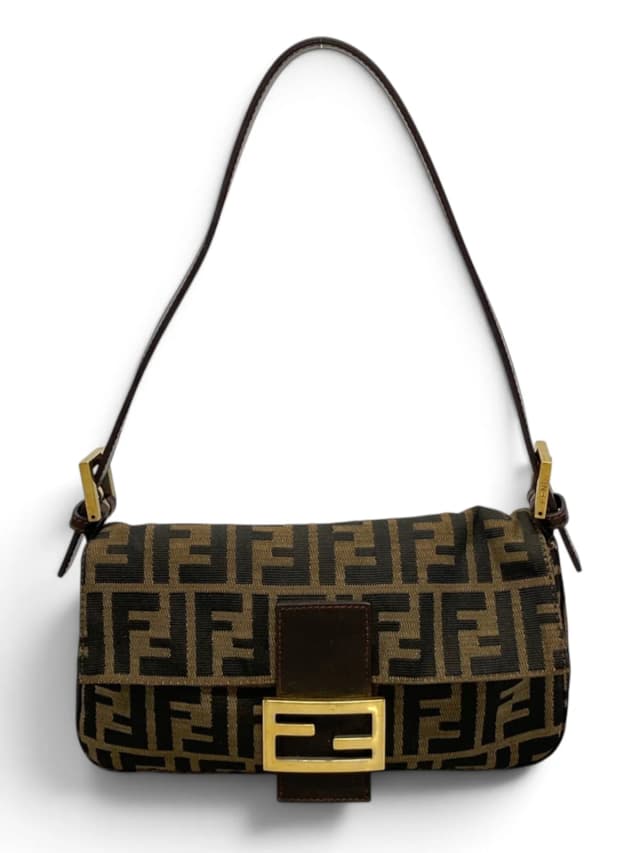 Fendi Vintage Zucca Baguette Gold Hardware in Leather from Season 2 Consign, photo 1 of 1