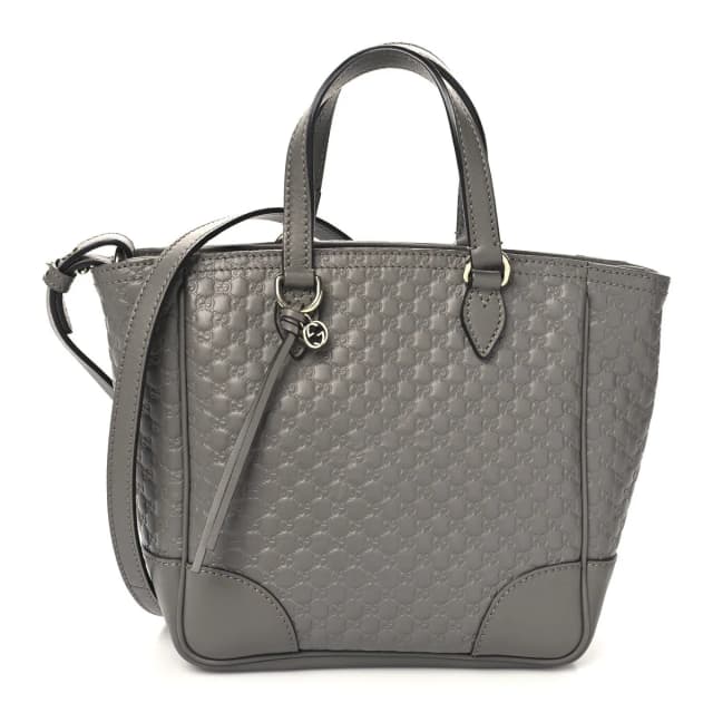 Gucci Microguccissima Small Bree Tote Leather Bag - Graphite in Grey Leather from H&T, photo 1 of 1