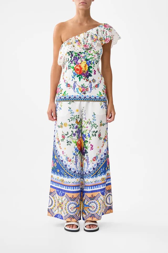 Camilla eBoutique ONE SHOULDER FITTED JERSEY TANK TILES DARLS, image 1 of 1 from CAMILLA