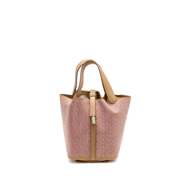 Hermès Picotin 18 Lucky Daisy Swift Chai/Rose/Blanc SHW Stamp U in White Swift leather from EMIER, photo 1 of 1