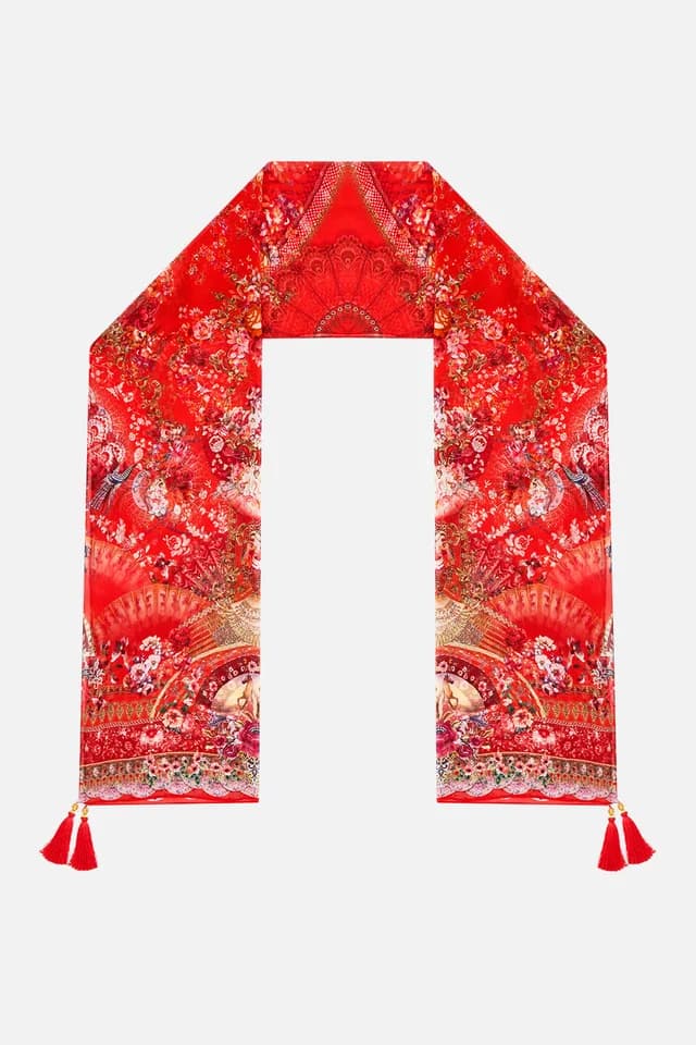 Camilla eBoutique LONG SILK CRINKLE CHIFFON SCARF OLÉ OLÉ, image 1 of 1 from CAMILLA
