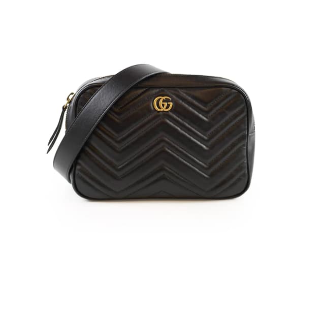 Gucci Marmont Small Camera Belt Bag Black in Black Leather from The Purse Affair, photo 1 of 1