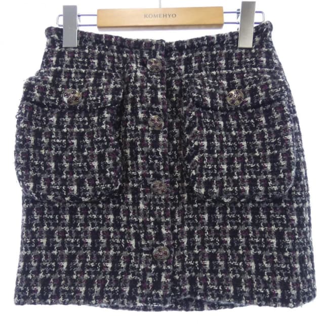 Chanel 11A Skirt Black in Black Cashmere from The Reluxe, photo 1 of 1