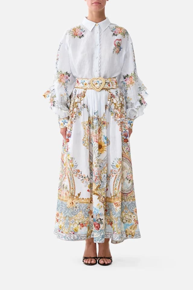Camilla eBoutique BELTED MIDI SKIRT SEVILLE SWEETHEART, image 1 of 1 from CAMILLA