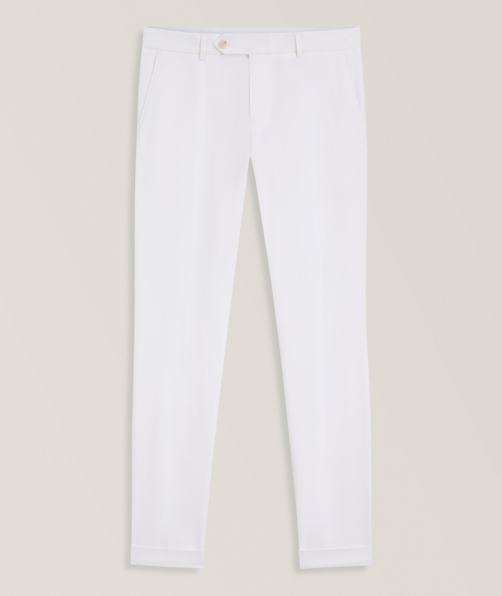 Genius Stretch-Cotton Dress Pants in White, image 1 of 1 from Harry Rosen
