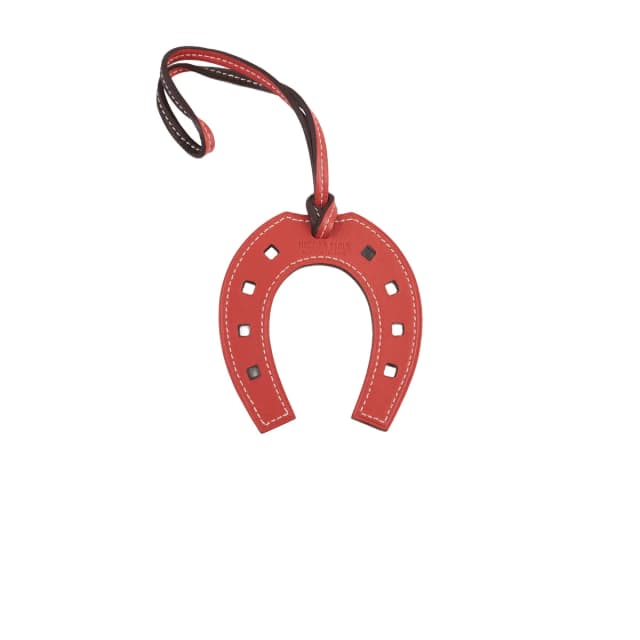 Hermès Paddock Fer A Cheval Horse Shoe Charm Evergrain Rouge Grenat/Ebene in Brown Leather from The Purse Affair, photo 1 of 1