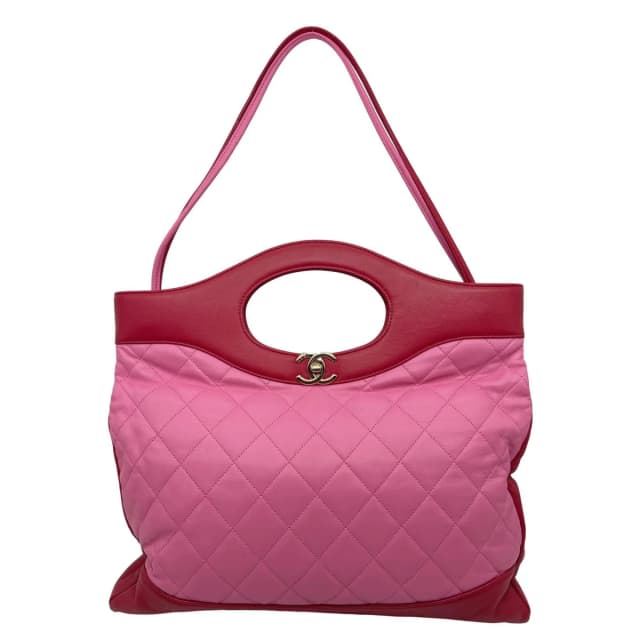 Chanel Large 31 Shopping Calfskin Leather Shoulder Bag Pink in Pink Calfskin from Dallas Designer Handbags, photo 1 of 1