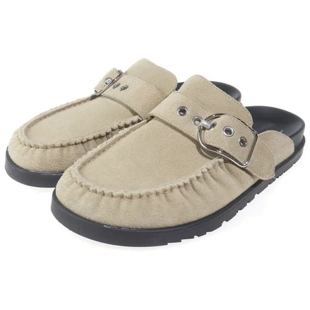 Hermès Vo Velour Leather Sandals Beige in Beige Leather from The Reluxe, photo 1 of 1