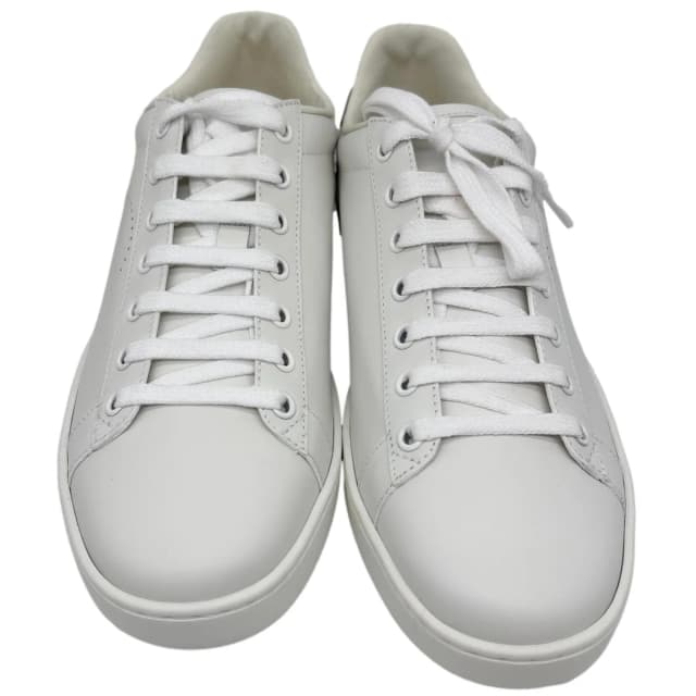 Gucci Interlocking G Perforated Calfskin Leather Sneakers Grey 718758 Size 38.5 in Grey Calfskin from Dallas Designer Handbags, photo 1 of 1