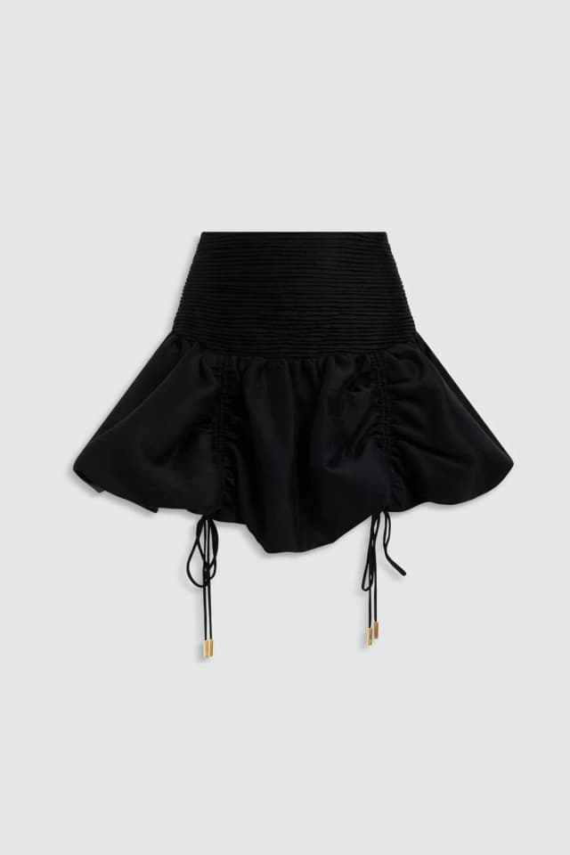 AJE Contour Mini Skirt in BLACK, image 1 of 1 from Aje