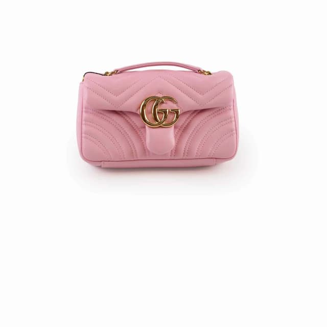 Gucci GG Marmont Mini Shoulder Bag Light Pink Leather in Pink Leather from The Purse Affair, photo 1 of 1