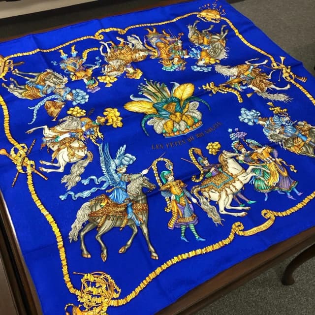Hermès Carre 90 Festival Of The Sun King Scarf in Silk from The Reluxe, photo 1 of 1