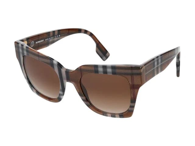 Burberry 0be4364 Check-Pattern Acetate Sunglasses — Brown in Brown Woven leather from HEWI, photo 1 of 1