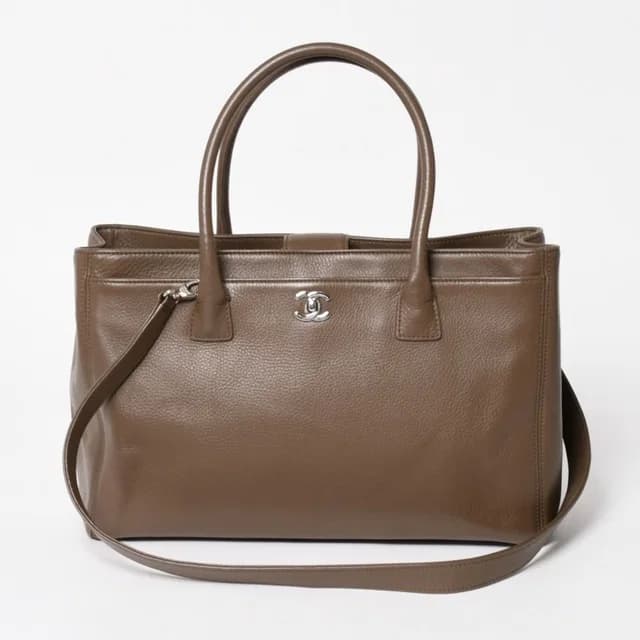 Chanel Executive Tote Bag Medium CC Logo Caviar Leather Brown in Brown Caviar leather from The Reluxe, photo 1 of 1