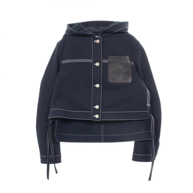 Loewe Anagram Hooded Cropped Cotton Nylon Jacket in Nylon from The Reluxe, photo 1 of 1
