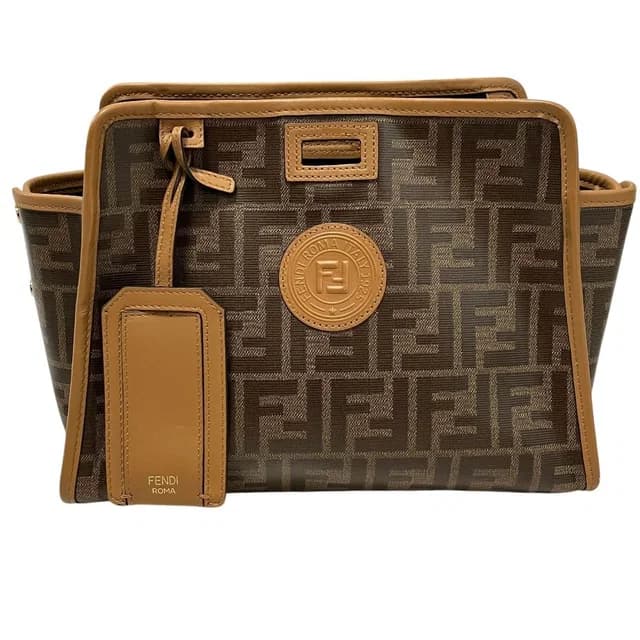 Fendi Peekaboo Defender Zucca Pattern Bag Cover Brown in Brown from The Reluxe, photo 1 of 1