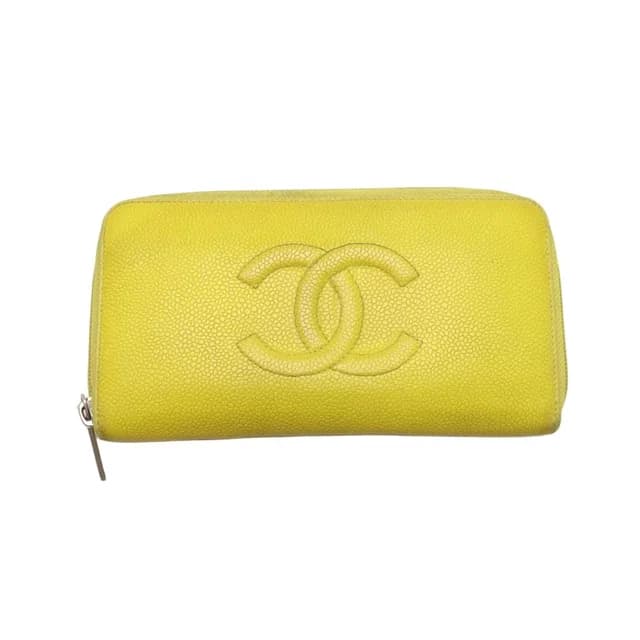 Chanel CC Logo Zip Around Wallet in Caviar leather from The Reluxe, photo 1 of 1