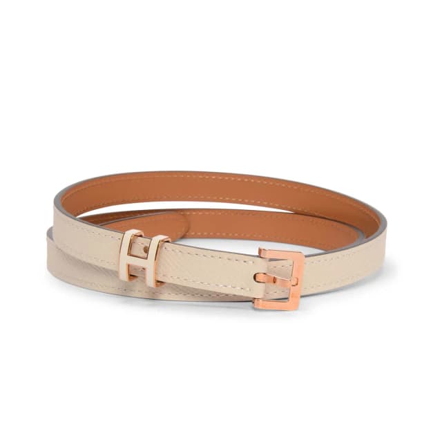 Hermès Epsom Pop H 15 Belt RGH in Craie Epsom leather from Blue Spinach, photo 1 of 1