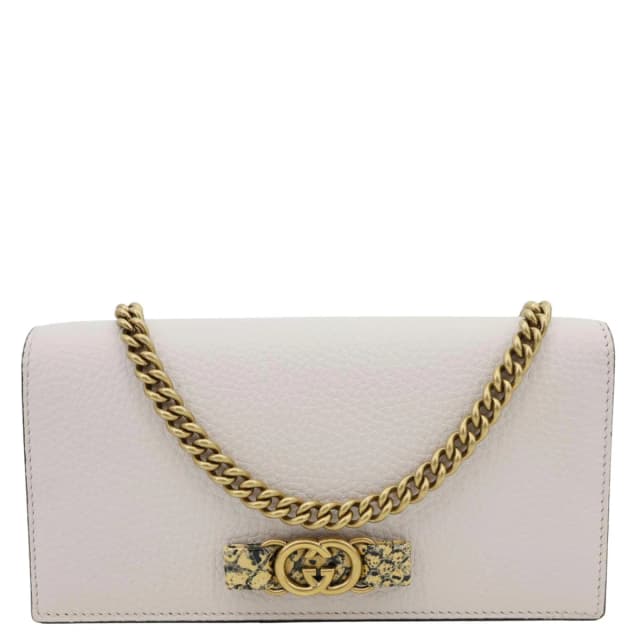 Gucci Interlocking G Leather Chain Wallet Beige 746056 in Beige Leather from Dallas Designer Handbags, photo 1 of 1