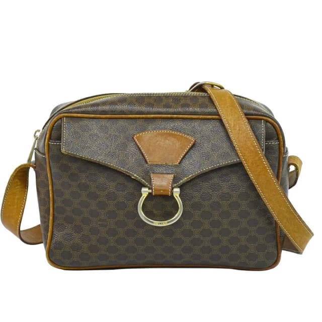 Celine Macadam Shoulder Bag Pochette Brown in Brown Leather from The Reluxe, photo 1 of 1