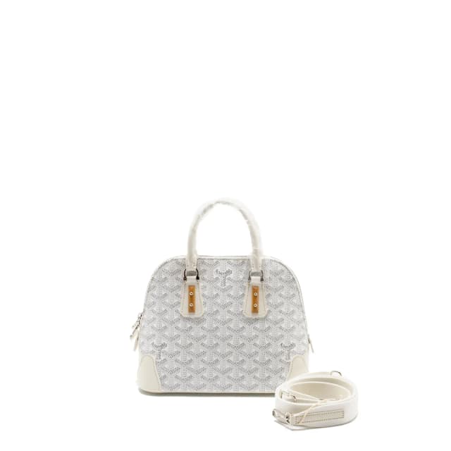 Goyard Mini Vendome Mini Bag Goyardine Canvas/ Calfskin White SHW in White Calfskin from EMIER, photo 1 of 1