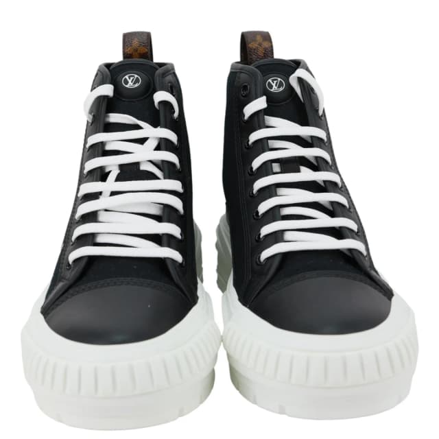 Louis Vuitton Squad Canvas Sneakers Size 40.5 Black in Black Canvas from Dallas Designer Handbags, photo 1 of 1