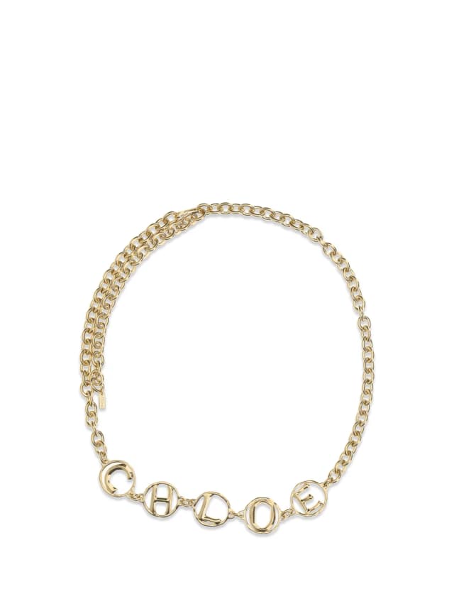 Chloé Script Jewel Belt — Gold Brass in Gold from HEWI, photo 1 of 1