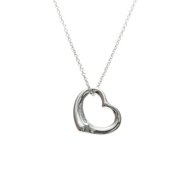 Tiffany & Co. Open Heart Necklace in Silver Platinum from Elady, photo 1 of 1